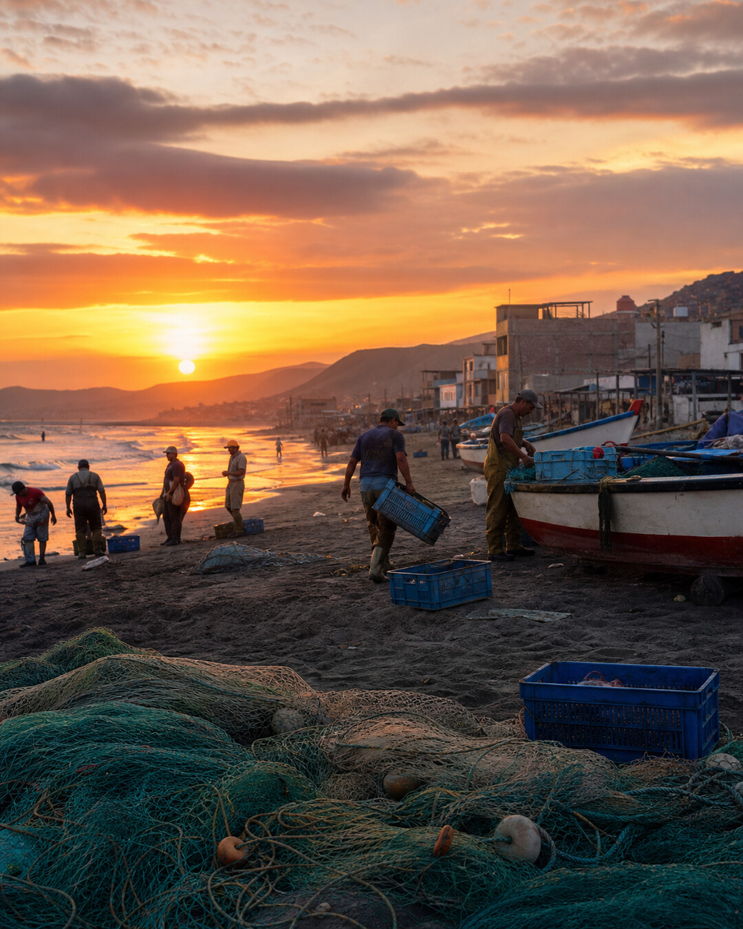 Franja costera de La Playa al atardecer