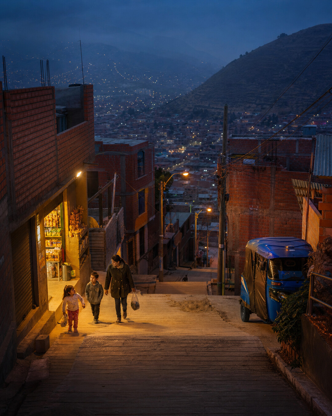 El Alto durante la hora azul