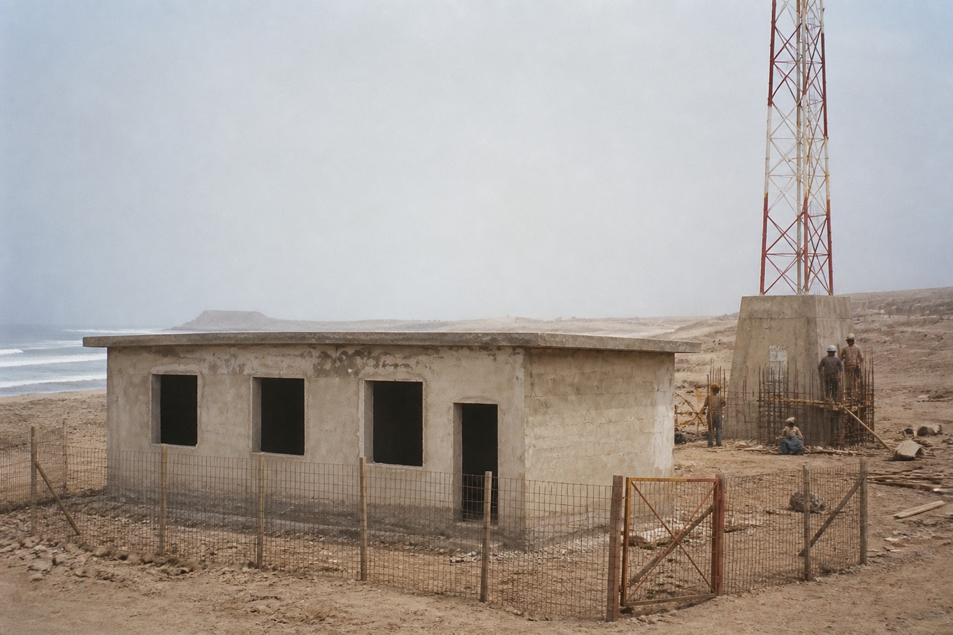 Edificio durante la terminación, probablemente 1987.