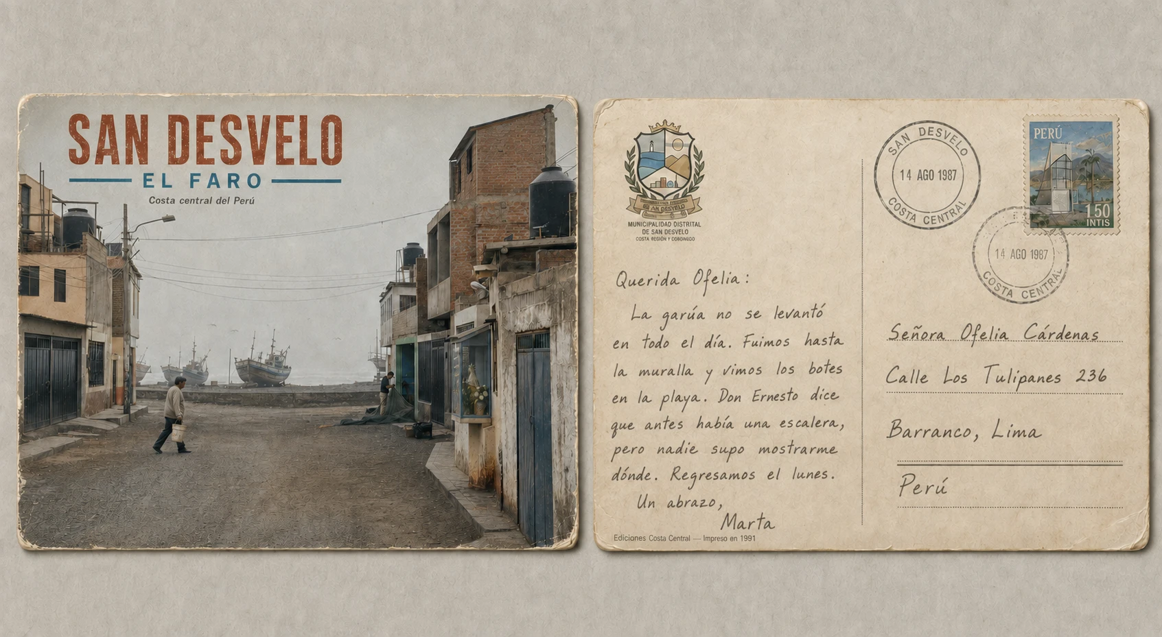 Representación histórica de una calle de El Faro